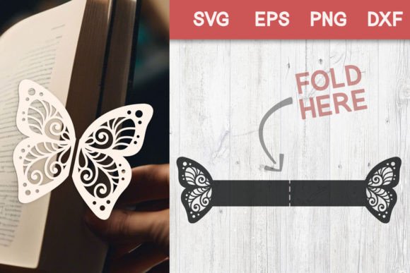 Cutout Butterfly Bookmark SVG: A Delicate Design for Readers