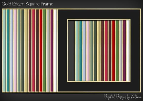 Elegant Gold Edged Square Frames for Crafting