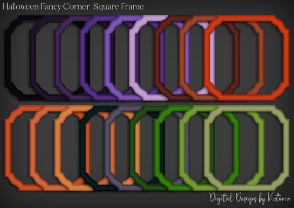Elevate Designs with Halloween Fancy Corner Square Frames