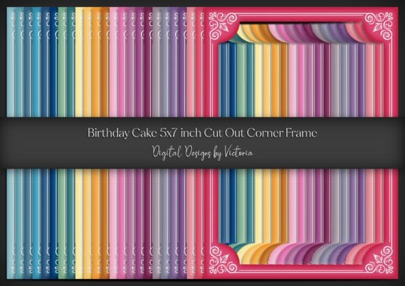 Elevate Your Crafting Projects with the Birthday Cake 5x7 Cut out Corner Frame Collection