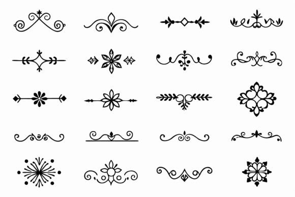 Elevate Your Designs with SVG Ornaments Line Art, Borders, and Floral Elements