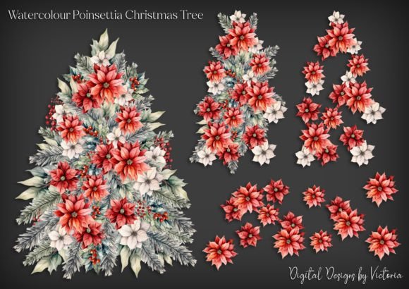 Elevate Your Holiday Crafts with a Watercolour Poinsettia Christmas Tree