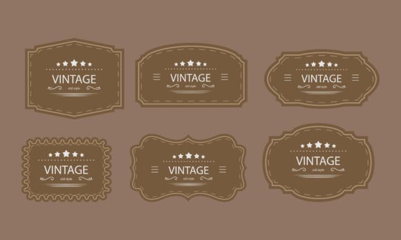 Elevating Brand Identity with a Classic Vintage Label Frame Set