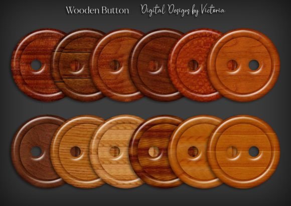 Elevating Craft Projects with High-Resolution Wooden Button Digital Assets