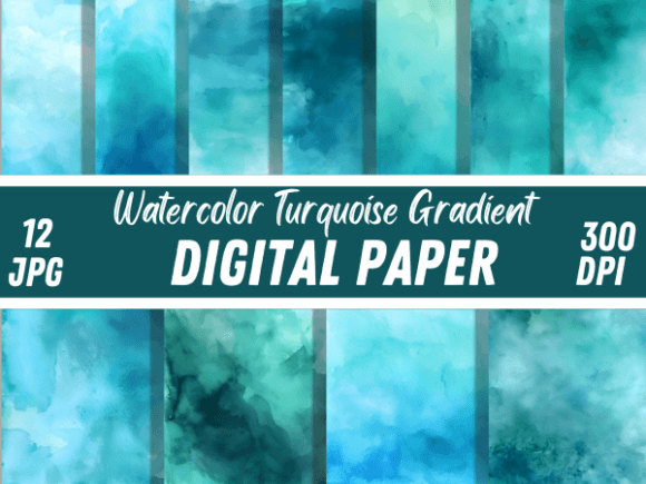 Elevating Digital Assets: The Strategic Role of Watercolor Turquoise Gradient Backgrounds in Modern Creative Workflows