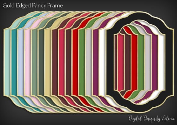 Elevating Digital Projects with the Gold Edged Fancy Frame Collection