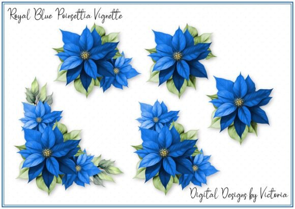 Elevating Paper Crafts with the Royal Blue Poinsettia Vignette