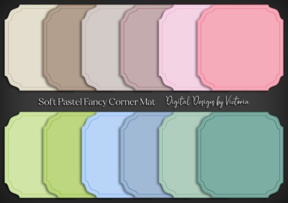 Enhancing Digital and Physical Crafts with Soft Pastel Fancy Corner Mat Designs