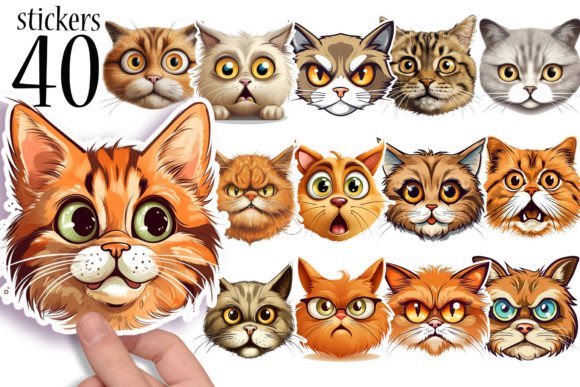 Evaluating Funny Cat Face Printable Stickers PNG for Digital and Physical Projects