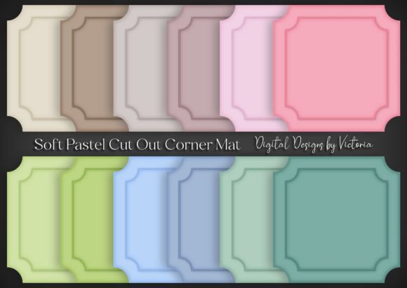 Evaluating Soft Pastel Cut out Corner Mat Graphics for Digital and Physical Crafting