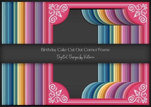 Evaluating the Birthday Cake Cut out Corner Frame for Digital and Physical Crafts