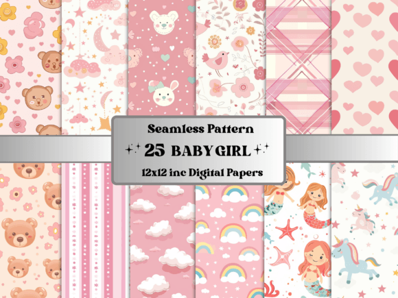 Evaluating the Creative Potential of Seamless Baby Girl Pattern Paper