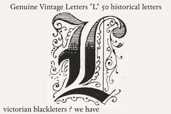 Genuine Vintage Letters L: A Historical Design Collection