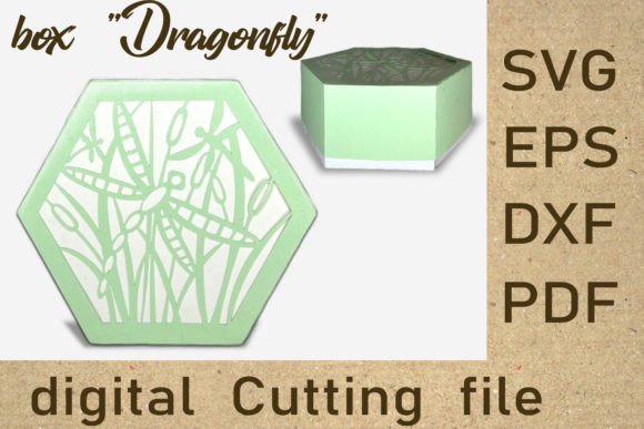 Hexagon Decorative Gift Box Paper Cut Guide