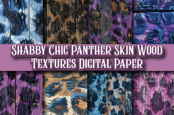 Shabby Chic Panther Skin Wood Textures