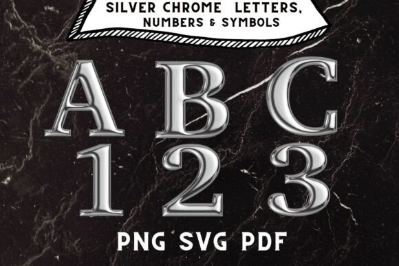 Silver Chrome Alphabet Letter Set for Modern Design