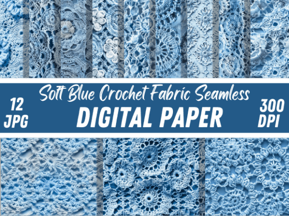 Soft Blue Crochet Fabric Textile Pattern: A Guide for Digital Crafters