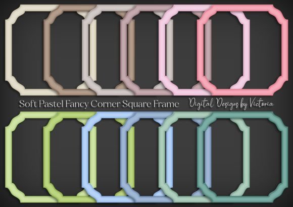 Soft Pastel Fancy Corner Square Frame: A Versatile Design Tool for Creators