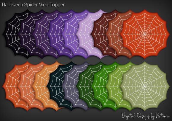 Spooky Halloween Spiderweb Topper Designs