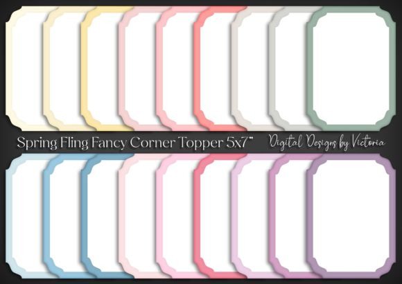 Spring Fling Fancy Corner Topper 5x7 Design Pack