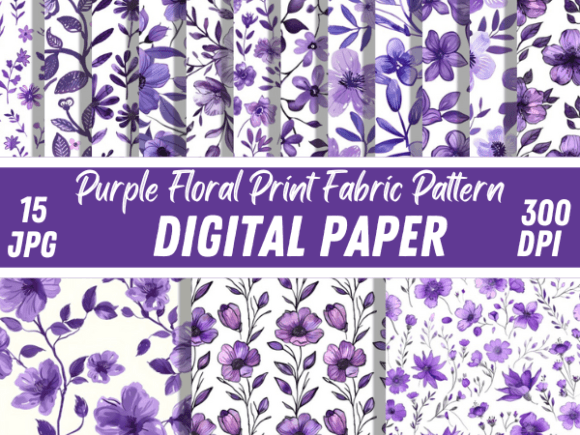 Unlocking Creative Potential with Purple Floral Print Fabric Paper Patterns
