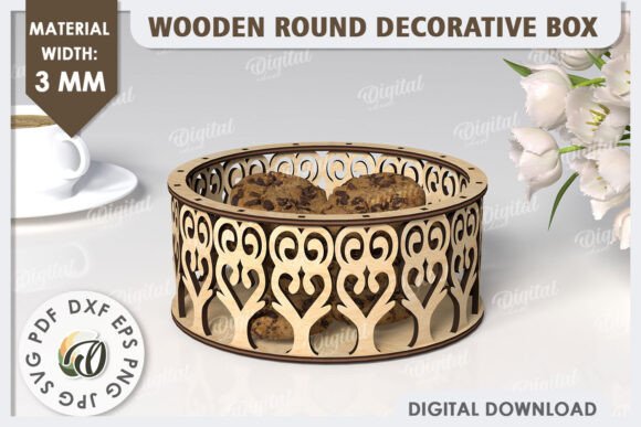 Unlocking Creativity with Digital Wooden Round Decorative Box Laser Cut Files