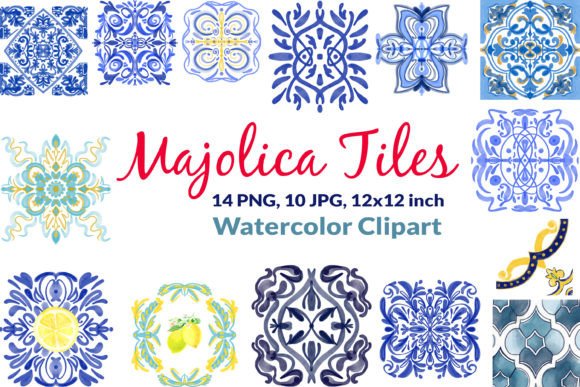 Unlocking the Potential of Majolica Tile Kitchen Watercolor Clipart for Design and Decor